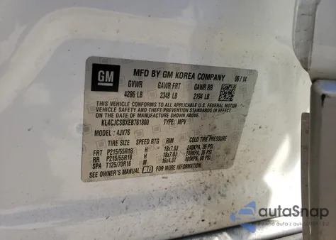 2014 Buick Encore from USA, damaged, VIN KL4CJCSBXEB761800